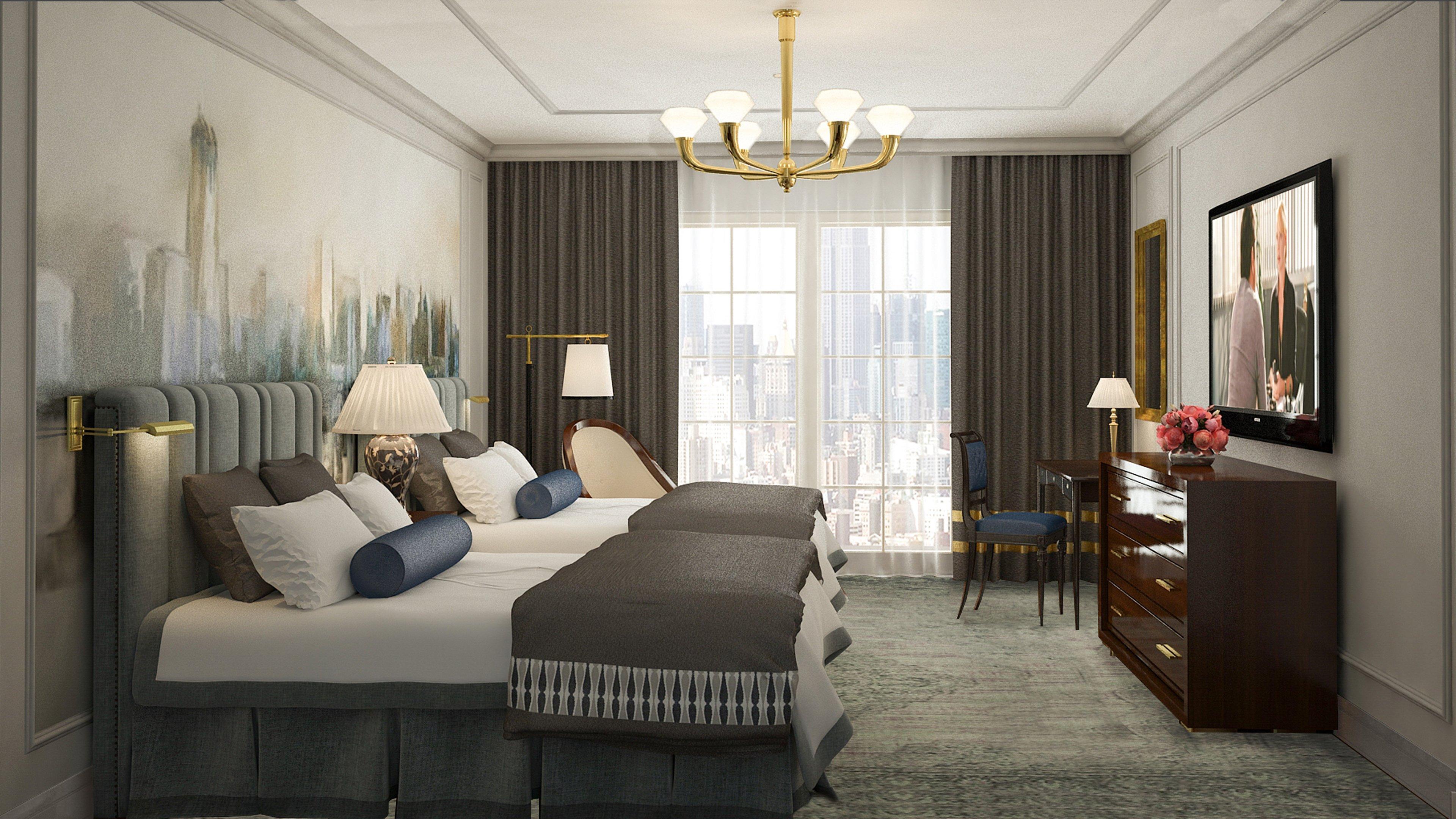فندق إنتركونتننتال نيويورك باركلي نيو يورك المظهر الخارجي الصورة A rendering of a guest room at the hotel